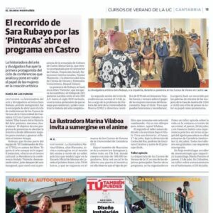 Sara Rubayo Instagram - Ayer, hablando de HdA y pintoras en los Cursos de Verano de la @universidaddecantabria en su sede de Castro Urdiales 🥰 muchísimas gracias por contar conmigo!
💕
Soy un desastre nunca subo las fotos que me hacen en todos los sitios a los que voy, pero lo cierto es que no paro quieta y tampoco es plan  de daros mucho la turra con mis eventos 😅