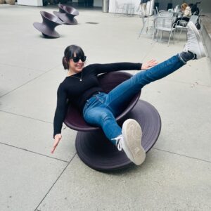 Sarah Gilman Instagram - sometimes it feels tricky to find a balance between digital and in-person life. been overcorrecting toward physical reality these days. in other news, my bangs got super long and i felt like an assassin.
