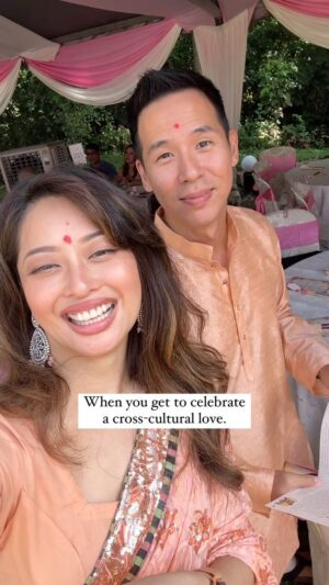 Sarah Lian Instagram - Had a perfect reason to take my hubby to my birthplace, Taiping, because @mmavissang was getting married and I couldn’t miss it at all! It was such a beautiful experience and I loved how they intertwined both the Chinese and Hindu marriage customs. Thank you for having us and best wishes to the lovely couple! 😍😍

How do we look? 🍑 

#taiping #hinduwedding