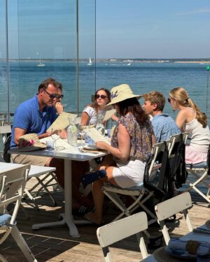 Sarah Parish Instagram - The most incredible day on the Solent yesterday. My first visit to @thehutcolwell , amazing food, perfect service, 2 great swims. All brilliantly organised by the wonderful @j_julsie  Thank you Max and Juliet for such a gorgeous day out.☀️☀️☀️👙👙❤️