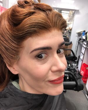 Sarah Paulson Instagram - Wigging out. #Ratched is now streaming on Netflix around the world! 👩‍⚕️
