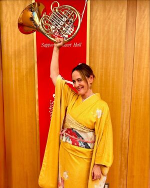 Sarah Willis Instagram - Some memories of PMF 2024 - my favourite festival of the year. I love being in Japan 🇯🇵 and working with this year’s #PMFHorns, my colleagues and friends from the @berlinphil and the simply awesome @ni9_akers and his PMF team. The @pacific_music_festival is life-changing, see you next year! 🙏🤩📯💃🏻👘