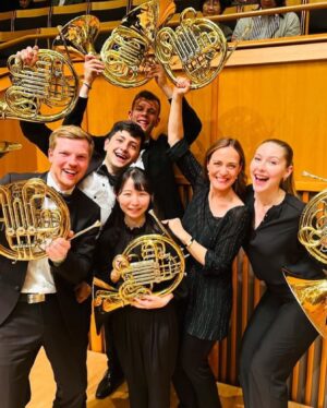 Sarah Willis Instagram - Some memories of PMF 2024 - my favourite festival of the year. I love being in Japan 🇯🇵 and working with this year’s #PMFHorns, my colleagues and friends from the @berlinphil and the simply awesome @ni9_akers and his PMF team. The @pacific_music_festival is life-changing, see you next year! 🙏🤩📯💃🏻👘