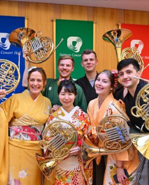 Sarah Willis Instagram - Some memories of PMF 2024 - my favourite festival of the year. I love being in Japan 🇯🇵 and working with this year’s #PMFHorns, my colleagues and friends from the @berlinphil and the simply awesome @ni9_akers and his PMF team. The @pacific_music_festival is life-changing, see you next year! 🙏🤩📯💃🏻👘