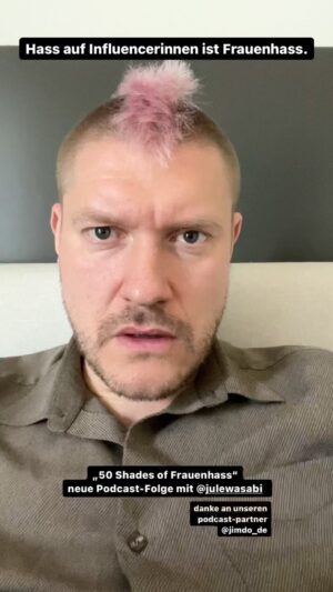 Sascha Lobo Instagram - Neue Podcast-Folge „50 Shades of Frauenhass“, unter anderem mit Hass auf Influencerinnen. Auf allen Podcast-Plattformen und auf feelthenews.de 
Dank an unseren Podcast-Partner @jimdo_de