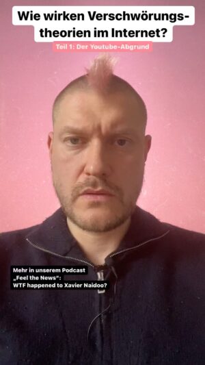 Sascha Lobo Instagram - In unserem Podcast „Feel the News“ sprechen Jule und ich darüber, wie Verschwörungstheorien im Internet funktionieren. Anlass ist natürlich, dass sich #xaviernaidoo angeblich von der Verschwörungsszene abgewendet hat. Mehr im Podcast, überall, wo es Podcasts gibt und auf feelthenews.de, das wir zusammen mit unserem Partner @jimdo_de gebaut haben