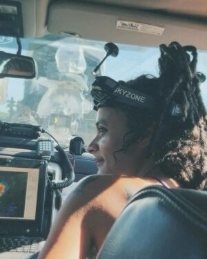 Sasha Lane Instagram - The behind and in betweens - (I became a pro on that OKC to TX drive). It’s been a full week since Twisters has been out and it’s been wonderful to watch all the responses ! Thank ya’ll for all the support 🤍🌪️stay safe