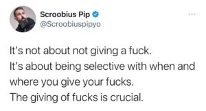 Scroobius Pip Instagram - Give fucks.