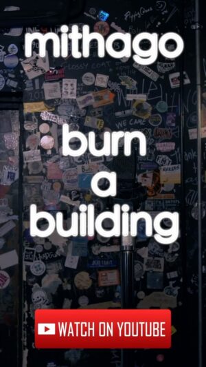 Scroobius Pip Instagram - This is a snippet from the video for Burn a Building by @mithago.craze, directed by @scroobiuspipyo.
As powerful as this clip is… a clip really can’t do justice to this powerful piece so i urge you to head over to YouTube.com/ScroobiusPip or just search “Mithago burn a building” on YouTube.
I jumped at the chance to direct this video as I feel the poem, and indeed, Mithago, needs to be heard as far and wide as possible.
Shout it from the roof tops.