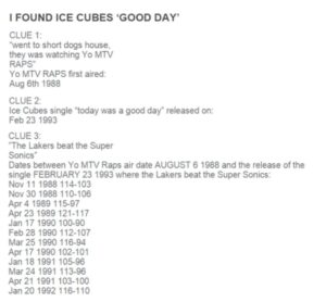 Scroobius Pip Instagram - Happy National Good Day Day…
#IceCube #GoodDayDay #GoodDay