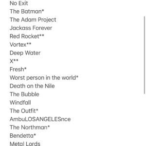 Scroobius Pip Instagram - Okay here’s what you’ve all been waiting for.
To accompany my far more detailed films of the year podcast… here’s my films of the year 2022.
Swipe for the full list of new releases I watched.
The star system is explained on the podcast but, in short, * long list, ** final 16.