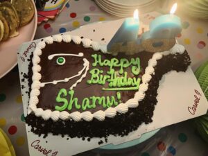 Seamus Dever Instagram - Someone was a good boy and got his very first Fudgie the Whale cake. And it only took 48 years to fulfill this dream @carvelicecream Thanks my beautiful wife and amazing neighbors for a fantastic birthday.
