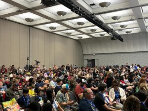 Sean Giambrone Instagram - It was awesome seeing everyone for the JWCT Panel. Really proud of this show and cool to see the support. This season gets really good. Can’t wait for you to see it all October 17! #jurassicworldchaostheory #netflix @dreamworkstv @netflix @jurassicworld_chaostheory #jurassicworld