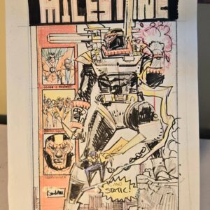 Sean Gordon Murphy Instagram - MILESTONE cover for @denyscowanart ! I've always loved HARDWARE, so this 90s homage was really fun. I even hand lettered the logos, which took forever but was worth it.

The last slide is the colored sketch.