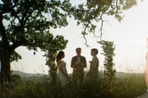 Sean Grandillo Instagram - Ana and I were lucky enough to travel to Italy with our families to celebrate our marriage again. Hosted by new-family members Raffaele and Tiziana at their incomparably glorious home @meriggeagriturismo. 

A hidden gem that I simultaneously want everyone to go to and nobody to ever know about, Merigge is sat right outside of Montepulciano, quiet, comfortable, completely immersed in authentic Tuscany. And your hosts are second. to. none. 

This is one of those special combinations of people and place that feels magical. And we couldn’t be more grateful. See you soon