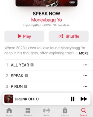 Sean Kingston Instagram - Blessed to be apart of @moneybaggyo new album 💿 “Speak Now!!” #8 “Drunk off you” Feat @chrisbrownofficial  Written ✍️ BY ME!! 🔥 out now!!