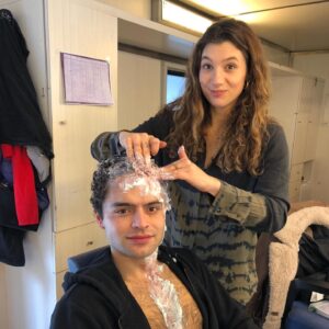 Sebastian de Souza Instagram - It takes an Army. An extremely kind, sublimely talented, fiercely hard-working, constantly tired, very often drunk, brilliantly lovely army. Here’s to the crew of “The Great”, whose mind-boggling work and creativity you can see on show tonight in the UK at 9PM (GMT) on @channel4 and 4 On Demand! 

Here-exhibited are only a very tiny proportion of the crew. But I hope they all know who they are and how grateful I am to every single one of them. And, without wanting to embarrass her terribly, the most almighty thanks ought to go to @sophiaartista who — poor love — was always the first person to have to deal with me at 5 in the morning every day and the last person to have to hear me whine at 9 in the evening every night. She is a saint. You all are! 

Look closely and you‘ll also catch some extremely talented luvvies (minus the one with pigtails) acting in, on, through, around, under and over the world this marvellous crew and fabulous SAs created for YOU! Among the troupe of thesps are @ellefanning @nicholashoult @sacha_dhawan @phoebemercedes @charitywakefield @louis.hynes @mrgwilymlee @thebelindabromilow @florencekeithroach @gbadamosi @danusiasamal @christophe.tek @jamiedemetriou #DouglasHodge #AdamGodley Huzzah and Happy New Year! Loads of Lv, SdS 

@thegreathulu @channel4 • Makeup and Hair Design: @louisezcoles • Costume Design: Emma Fryer • Production Design: @fran_mottola • Cinematography: @johnbrawley & @majazamojda • Created by: Tony McNamara

(N.B. 📸 taken before devil 🦠 ruined everything)