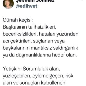 Şebnem Sönmez Instagram - Üç buçuk ay sonra -yani depremden sonra- en önemli eşiğimizi yaşadık. 
Henüz o eşikten geçemedik. 
Geçebilecek miyiz?
Nasıl?
Ortak duygulara sahip olduğumuz halde ortak bir fikrimizin, eylem beraberliğimizin olamadığını bir kez daha görüyorum. 
Bilgiçlik taslamak değil niyetim. 
Tam olarak nerede, nasıl durduğumu-zu ve duramadığımı-zı
özüyle böyle anlatabiliyorum. 

Sevgilerimle 🤍
Not: Deprem bölgelerindeki insanlara yüklenmemeyi başarabilir miyiz lütfen?