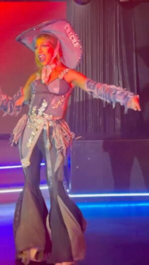 Serena Chacha Instagram - LATINX on 4th of July weekend @chiquis @iambeckyg 
@azucarnightclubmiamioficial 
#sunday #SundayFunday #DragShow #Showtime #SHOW #Cowgirl #jolene #Ranchera #dragqueen #azucar #fashion #runway #rupaulsdragrace #serenachacha