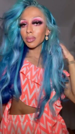 Serena Chacha Instagram - thanks @manicpanicnyc @tishandsnooky for always keeping me colorful! Queens! All my super wigs human hair are now for sale 🎀 DM privately to get exclusive access to beauties like these 
hair, makeup & outfit by me 💜