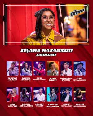 Sevara Nazarkhan Instagram - #ZOR_OVOZ 
🗣 “SIRLI OVOZ” bosqichi o’z nihoyasiga yetdi 🎤

🤩 Afsonaviy ustozlar jamoasi bilan tanishib chiqing 📱

🤔 Sizningcha, kimning jamoasi kuchliroq❓