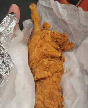 Shaggy 2 Dope Instagram - Why the chicken on a stick gotta deep fried stick😂🍗? #gatheringfood