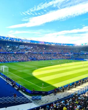 Shaiju Damodaran Instagram - At the Parc des princess @abhinovshyju ⚽️ home ground of Paris saint German ⚽️ One of the great venues of Olympics football 2024 ⚽️ proud to stand here in this stands which murmur the legacy of French football ⚽️