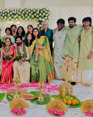 Shanthanu Bhagyaraj Instagram - Wedding bells in the family 🎊❤️‍🔥🧿
Congratulations @arvindkaladhar #Priya 😊 
Always fun when you have such amazing occasions getting an opportunity to meet everyone 💥
Kikis’ blouse 👚 by @poornimas_chennai ❤️‍🔥
@poornimabhagyaraj @sujaraghurammanoj @manojvenu @mahuvnish @nishkrish @dianishanth @varamanoj_  @sanamanoj_  @the_arjun_kaladhar @inst.prasanna @kx1sh @gayathriraguramm @adhav.krishna_  @1madhav._  @shrutitudi @trishul_manoj14