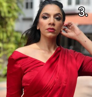 Sharul Channa Instagram - Which is your favourite colour ? 1,2,3 or 4 ! 
Dropping these sarees at a store near you ( Hint hint @jinders.singapore ) 

Also will be wearing these sarees at my stand-up tour in India called - “Saree not Sorry” 

Chennai : 24th August 2024
Hyderabad: 30th and 31st August 2024 
Mumbai :  5th September 2024 
Bengaluru : 6th and 7th September 2024

Tickets on bookmyshow or ticket link in my bio. 

Make-up and Hair : @andreajoandom 
Sarees designed by me in collaboration with @soniyah.sidhu from @jinders.singapore 
More pictures coming along by @laxmikaulportraits 

📸 : @andreajoandom
