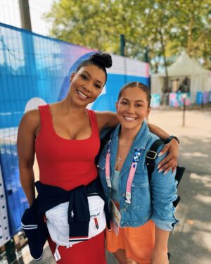 Shawn Johnson Instagram - Paris has been SUCH a whirlwind already. Mom & Dad are on minimal sleep haha but having the absolute best time. Wouldn’t trade it for the world. #Paris2024 #olympics