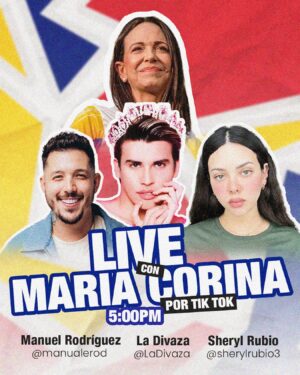 Sheryl Rubio Instagram - ¡Venezuela Ganó! 

Hoy hablaremos con la verdad a todo el mundo y  responderemos sus dudas junto a increíbles venezolanos: @sherylrubio @ladivaza @manualerod 🙏🏻

Conéctate esta tarde al Live por Tiktok. 

 Venezuela 5:00 pm 🇻🇪 
España 11:00 pm 🇪🇸
México 3:00pm 🇲🇽

Recuerda este 17 de agosto buscar tu ciudad y unirte con tu familia en esta gran protesta mundial para defender nuestra verdad por la libertad!
