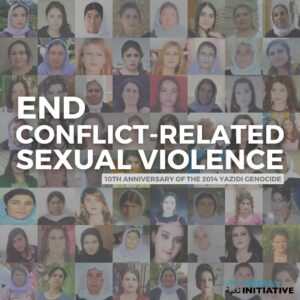Sheryl Sandberg Instagram - Today my heart goes out to the Yazidi community. 10 years ago, ISIS invaded the Sinjar region in northern Iraq and began their genocidal campaign against Yazidis. Hundreds of thousands were displaced. And nearly 10,000 people were murdered or kidnapped.

In their brutal attacks, ISIS used rape as a weapon of war. They sold thousands of women and girls into sexual slavery — including @nadia_murad. Since escaping captivity, Nadia has devoted her life to speaking out on behalf of Yazidis and survivors of sexual violence worldwide through her foundation @nadiasinitiative. 

I had the chance to meet Nadia at the @whitehouse when we screened @screamsbeforesilence. Her strength, resilience, and willingness to share her story is remarkable. To learn more about Nadia and how we can all support all Yazidi survivors, visit: nadia.la/ourworkisnotdone

 #OurWorkIsNotDone #SupportSurvivors