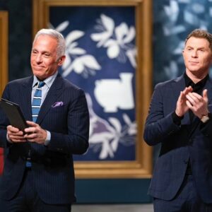 Shirley Chung Instagram - 🔥🔥🔥 Are You ready for our Rematch?! @chefbrookew 🐽🐷🫘 📺This Tuesday July 16th 9pm on @foodnetwork , I will be taking on the Titans!  will be cooking against friends, Tiffany and Michael, for the very first time ❤️ but I am most looking forward to compete against my good friend, old roomie, my bunk bed mate Brookie for the first time since our Top Chef finale 8years ago! 👊  Look, we even have the same pose standing in front of our judge @geoffreyzakarian.  Can you guess what we will be cooking in our rematch? 😉  Hint, we def have a little history on the ingredients 🤔. Premiering Tuesday, July 16th at 9pm – “Titans vs Shirley Chung”
Chef Shirley Chung has a bone to pick with Bobby Flay’s Titans — especially her former roommate, Brooke Williamson. While Shirley’s intimate knowledge of the Titans could lead to their downfall, Iron Chef Geoffrey Zakarian’s judging keeps everyone on their toes.
 
#BobbysTripleThreat @foodnetwork @StreamOnMax #chefshirleychung #dumplingmafiaqueen