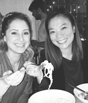 Shirley Chung Instagram - 🔥🔥🔥 Are You ready for our Rematch?! @chefbrookew 🐽🐷🫘 📺This Tuesday July 16th 9pm on @foodnetwork , I will be taking on the Titans!  will be cooking against friends, Tiffany and Michael, for the very first time ❤️ but I am most looking forward to compete against my good friend, old roomie, my bunk bed mate Brookie for the first time since our Top Chef finale 8years ago! 👊  Look, we even have the same pose standing in front of our judge @geoffreyzakarian.  Can you guess what we will be cooking in our rematch? 😉  Hint, we def have a little history on the ingredients 🤔. Premiering Tuesday, July 16th at 9pm – “Titans vs Shirley Chung”
Chef Shirley Chung has a bone to pick with Bobby Flay’s Titans — especially her former roommate, Brooke Williamson. While Shirley’s intimate knowledge of the Titans could lead to their downfall, Iron Chef Geoffrey Zakarian’s judging keeps everyone on their toes.
 
#BobbysTripleThreat @foodnetwork @StreamOnMax #chefshirleychung #dumplingmafiaqueen