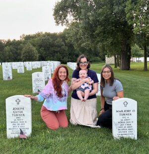Sierra Boggess Instagram - Today would have been grandad’s 102 birthday ☺️
Yesterday Paula and I drove down to visit my cousins and we decided to visit grandma and grandad at their resting place at Rock Island Arsenal cemetery 💙 also with @pet305 who knew my grandparents too cuz that’s how long we been friends 😮(cuz she’s basically one of my sisters lbh!)