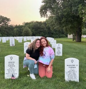Sierra Boggess Instagram - Today would have been grandad’s 102 birthday ☺️
Yesterday Paula and I drove down to visit my cousins and we decided to visit grandma and grandad at their resting place at Rock Island Arsenal cemetery 💙 also with @pet305 who knew my grandparents too cuz that’s how long we been friends 😮(cuz she’s basically one of my sisters lbh!)
