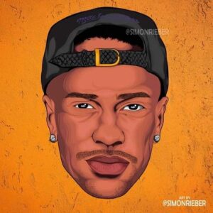 Simon Rieber Instagram - Need a cartoon head? Hit my DM. But don't draw for free.
.
Custom head for  @bigsean 

#digitalillustration #digitalart #love #instagramartist #bigsean #bigseanjheneaiko