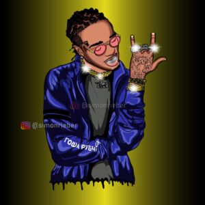 Simon Rieber Instagram - Finnish Artwork for my favorite rapper @quavohuncho  all the tyme.... We keep going far.....
.
.
.
..
.
.
.
.
.
.
.
#digitalart #art #drawing #artist #artwork #artlovers #artoftheday #painting #paint #sketch #sketching #ipad #ipadpro #procreate #art #illustration #simonrieber #sketchbook #glow #makeup #aesthetic