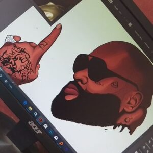 Simon Rieber Instagram - Artwork On Progress ✍🏾🖼💯
.
.
.
.
#illustration #simonrieber #art #artist #love #drawing