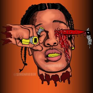 Simon Rieber Instagram - Powerfull cartoon head for @asaprocky ✍✍🖼🎨🔥🔥 swipe to see original photo 👉

Made With: @simonrieber 
#asaprocky #asaprockyvideo #asaprockyedit #simonrieber #asaprocky #liluzivert #travisscottedits #wholelottared #awge #laflame  #liluzivertedits #gunna #lilyatchy #wunna #pushat #liltecca #nlechoppa #teegrizzle #roddyricchedit #nle #22gz #42dugg
