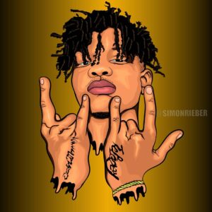 Simon Rieber Instagram - Special artwork for @djstarboytz_ thank for surpport 🙏 fam... 🔥🖼💎✍✍💪 Made with: @simonrieber 
#simonrieber #cartoonedits #cartoonart