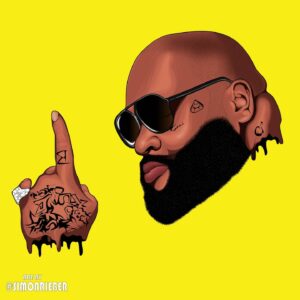 Simon Rieber Instagram - Artwork for @richforever ✍🏾🖼💯
.
.
..
.
.
.
#simonrieber #art #artist #rickross #richforever #thebiggestboss #djkhaled #birdman #lilwayne #guccimane #illustration #draw #sketch #drake #boss #rihanna #nickyminaj