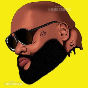 Simon Rieber Instagram - Artwork for @richforever ✍🏾🖼💯
.
.
..
.
.
.
#simonrieber #art #artist #rickross #richforever #thebiggestboss #djkhaled #birdman #lilwayne #guccimane #illustration #draw #sketch #drake #boss #rihanna #nickyminaj