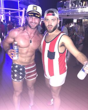 Skylar Lear Instagram - Bro’d down Captain America style for dynamic duo night. @natecrepps you’re my boy blue 👊🏼 another one for the books! Shwaaah #shipfam #holyship
