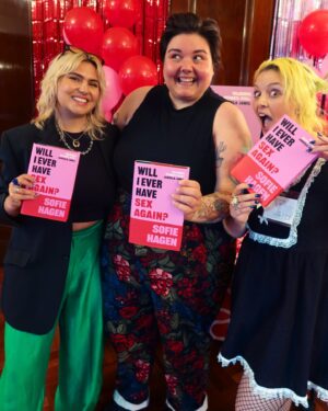 Sofie Hagen Instagram - WILL I EVER HAVE SEX AGAIN? The Book Launch!

How can I only pick 10 photos from yesterday? Impossible choixe. You might get a Part Two, if you like this kind of thing.

You know, the number one thing people have texted me after last night, is that EVERYONE who came to my book launch was nice. And I looked around the room and it was true. I feel very lucky to be surrounded by wonderful people on such a big day.

My editor @lucytirahan did an incredible speech that almost made me cry. My @blinkpublishing team was incredible, helping me pull this event off. @jodiemitchetc not only played a big part in the actual book, but came and helped me set up the room. @justineupnorth took ALL THE PHOTOS and there’s nothing she CAN’T DO TO PERFECTION, she is so freaking talented, it’s not fair.

On my way to the book launch, I saw someone online had posted a ‘day in the life of an author’ video and my first thought was ‘oooh I’d love to be an author’… I’m not sure it’ll ever feel truly real?

Anyways, just so this post isn’t just gushing and bragging about my lovely friends — I’m doing a big London show on Tuesday at @earthackney … You should come!