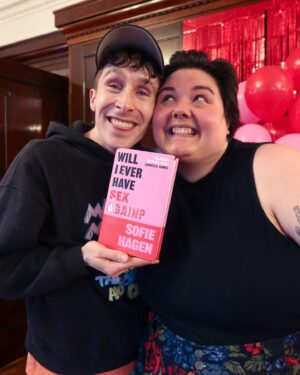 Sofie Hagen Instagram - WILL I EVER HAVE SEX AGAIN? The Book Launch!

How can I only pick 10 photos from yesterday? Impossible choixe. You might get a Part Two, if you like this kind of thing.

You know, the number one thing people have texted me after last night, is that EVERYONE who came to my book launch was nice. And I looked around the room and it was true. I feel very lucky to be surrounded by wonderful people on such a big day.

My editor @lucytirahan did an incredible speech that almost made me cry. My @blinkpublishing team was incredible, helping me pull this event off. @jodiemitchetc not only played a big part in the actual book, but came and helped me set up the room. @justineupnorth took ALL THE PHOTOS and there’s nothing she CAN’T DO TO PERFECTION, she is so freaking talented, it’s not fair.

On my way to the book launch, I saw someone online had posted a ‘day in the life of an author’ video and my first thought was ‘oooh I’d love to be an author’… I’m not sure it’ll ever feel truly real?

Anyways, just so this post isn’t just gushing and bragging about my lovely friends — I’m doing a big London show on Tuesday at @earthackney … You should come!