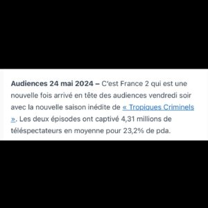 Sonia Rolland Instagram - Sur notre petit nuage martiniquais… ☀️🌴

Merci encore d’avoir été au rendez-vous de @tropiquescriminelsofficiel hier soir! 

Épisodes 5/6/7/8 réalisés par @pascale_guerre ✨

📌 Replay sur la plateforme France.Tv 

📸 @etiennemuller05 

#TropiquesCriminels saison5 #SaisonInedite @federationstudios @france2 @france.tv