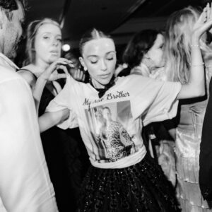 Sophia Culpo Instagram - I have to say the afterparty merch was 10/10. Shoutout to our designer @gusculpo x @dolcegabbana👏🏼😂 Welcome to the Crazy Culpo Fam @christianmccaffrey 🙏🏼🤍✨