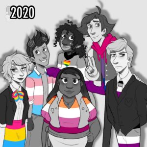 Sophie Feher Instagram - Happy pride! 🌈🕺Got new outfits this year!🤭
#art #myart #fanart #doodle #drawing #sketch #comic #cartoon #animation #anime #webcomic #webtoon #ocs #originalcharacter #characterdesign #pride #lgbt #gaypride