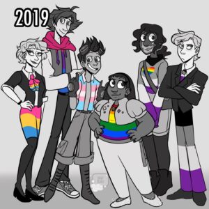Sophie Feher Instagram - Happy pride! 🌈🕺Got new outfits this year!🤭
#art #myart #fanart #doodle #drawing #sketch #comic #cartoon #animation #anime #webcomic #webtoon #ocs #originalcharacter #characterdesign #pride #lgbt #gaypride